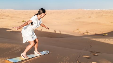 Private Desert Safari with Sandboarding & Camel Ride