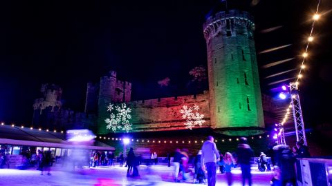 Christmas at Warwick Castle and Ice Skating