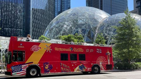 Harbor Cruise + Hop-On Hop-Off Bus Seattle 48-hour bus (red route) + boat