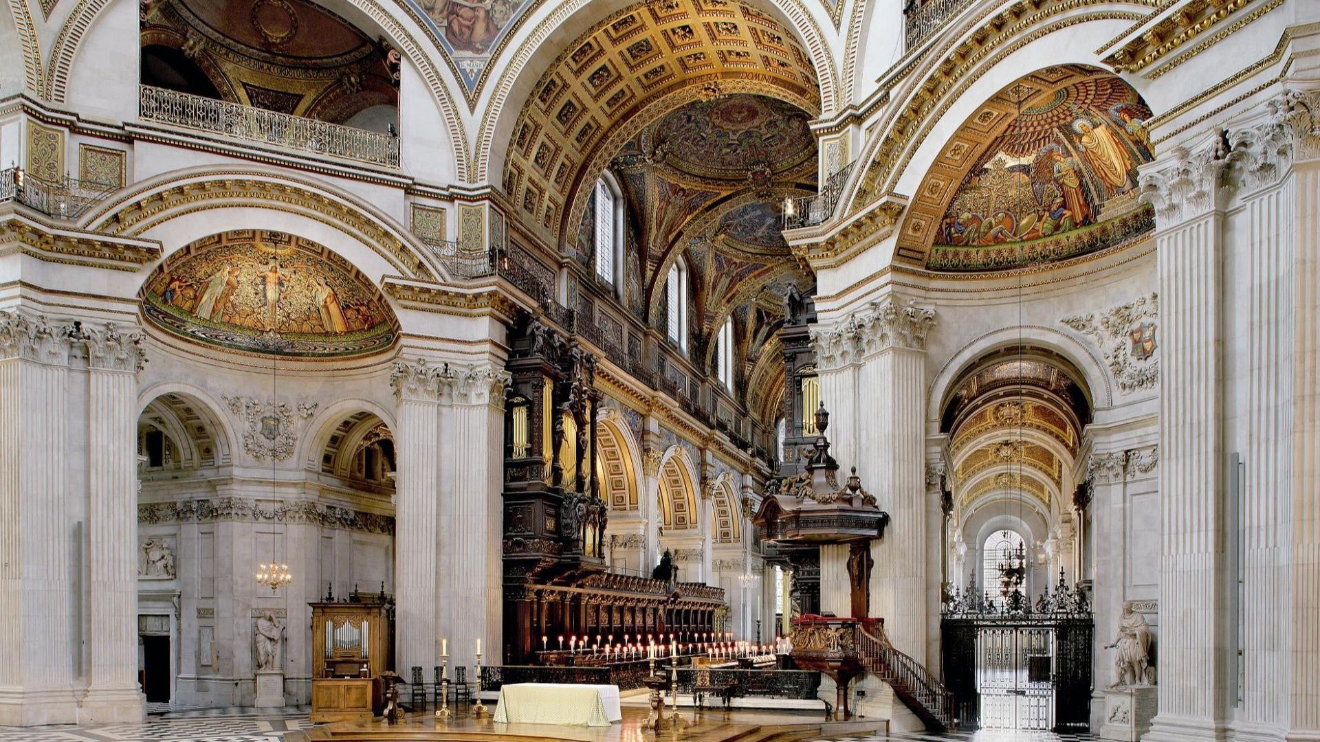 Interior of St Paul's Cathedral beneath the Dome