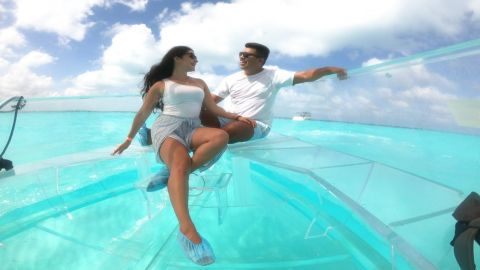 Cancún: Crystal Boat Tour in the Nichupte Lagoon