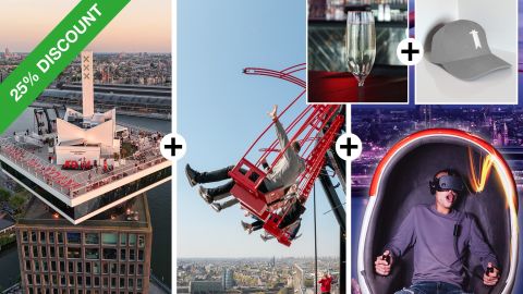 LOOKOUT + Full Experience (Swing + Amsterdam VR Ride + Prosecco + Cap)