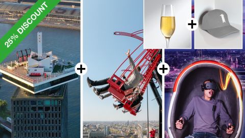 LOOKOUT + Full Experience (Swing + Amsterdam VR Ride + Prosecco + Cap)
