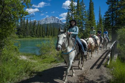 Bow River Horseback Ride from Banff