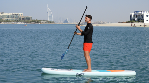 Stand Up Paddle Boarding (SUP) on The Palm Jumeirah - Rental for One Hour