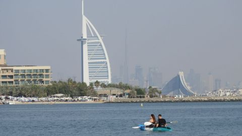 Kayak Rental on The Palm Jumeirah - One Hour - Three-seater (2 adults + 1 child)