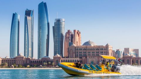 Yellow Boats Abu Dhabi 99-minute Premium Tour of Corniche and Maya Island