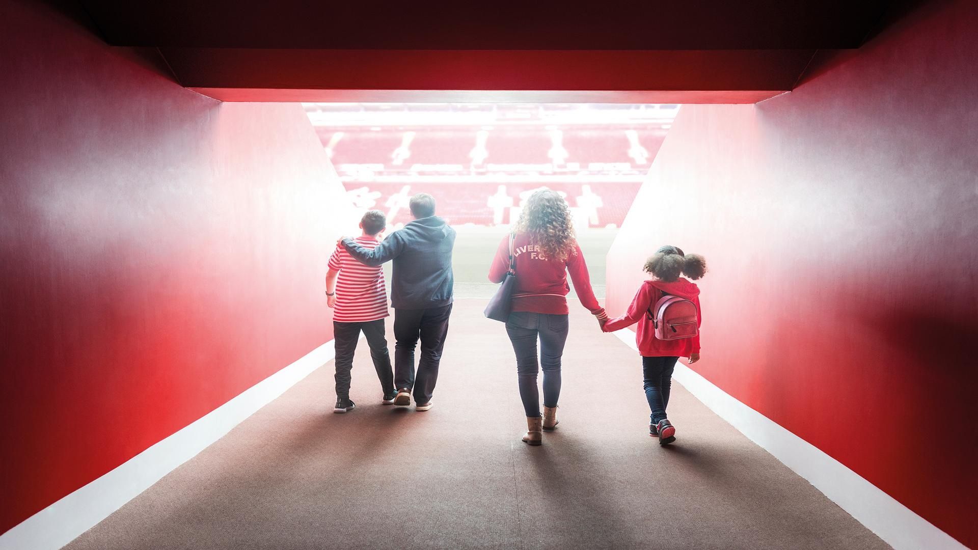 Family Tour of Liverpool FC Anfield Stadium with Museum Entry for Two Adults and Two Children