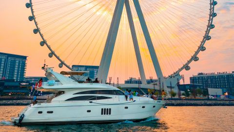 Sky Walker Yachts Rental - Luxury Yacht Tour Dubai - Evening Night Lights