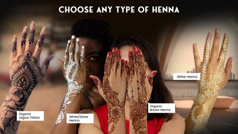 World's Ultimate Henna – Unlimited Personalised 1 Hour Experience  | Gift of Gold art souvenir