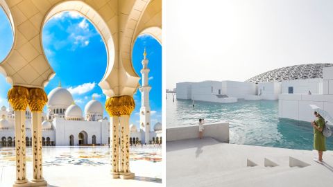 From Dubai: Abu Dhabi Grand Mosque & Louvre Museum with Lunch - Shared Audio Guided Tour & Transfers