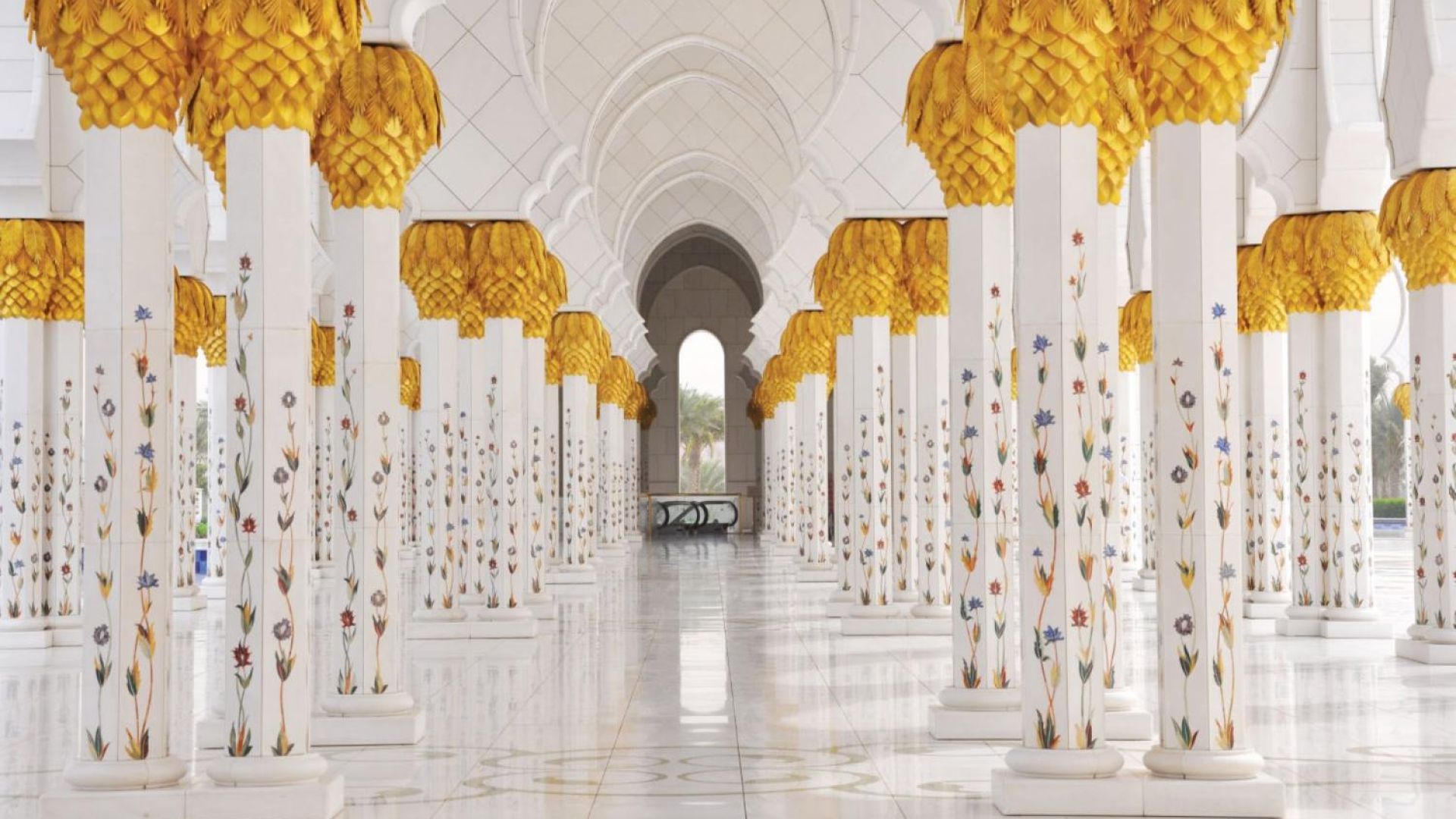 From Dubai: Abu Dhabi Grand Mosque & SeaWorld - Shared Audio Guided Tour & Transfers