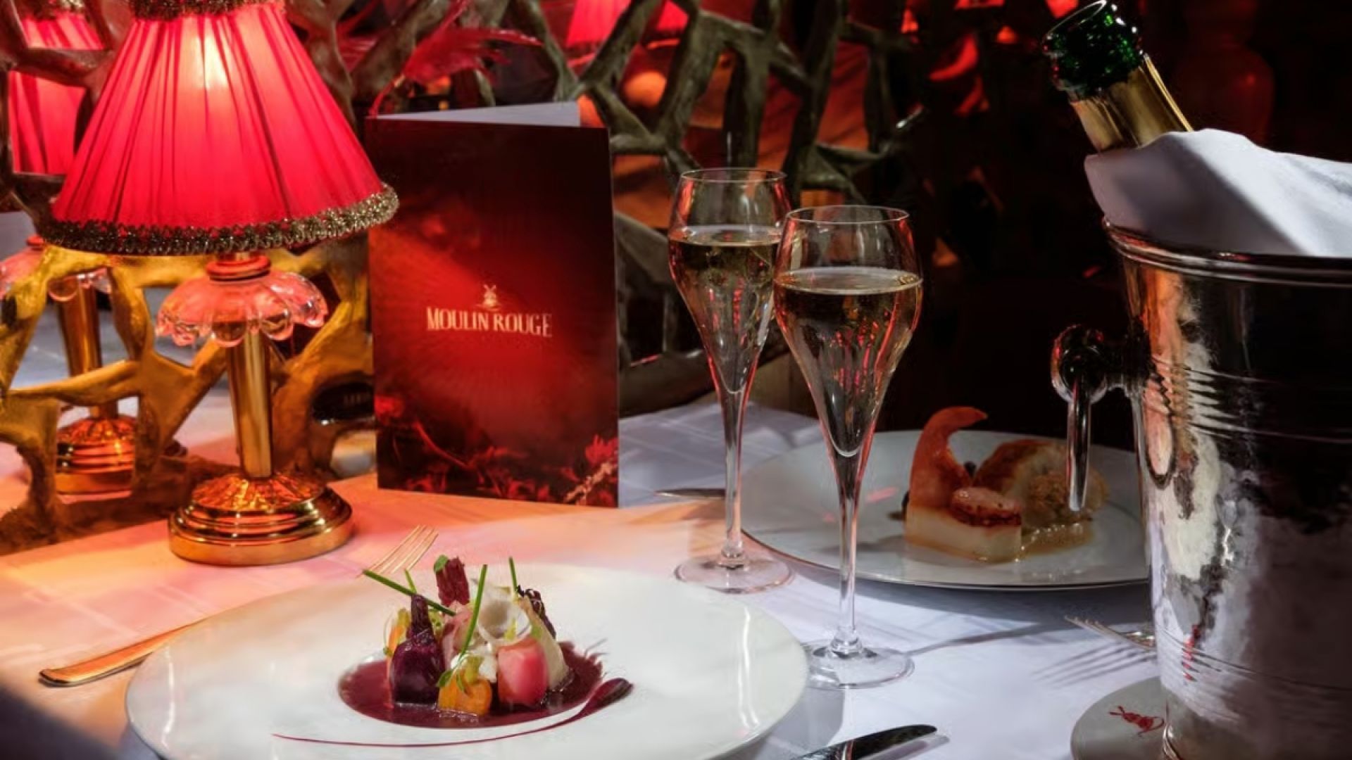 Dinner and Show at the Moulin Rouge (Toulouse Lautrec wine Menu)