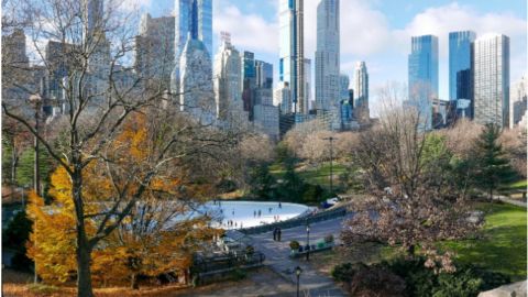 NYC: Central Park Ice Skating in Wollman Rink - peak