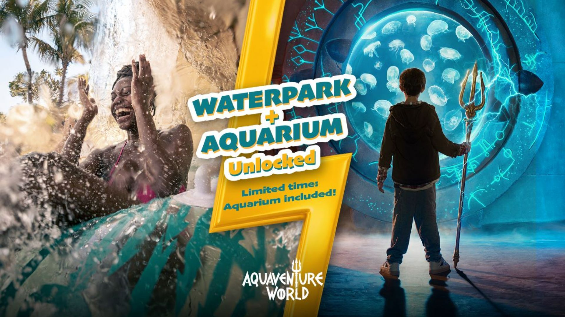 Aquaventure Waterpark + Interactive Lost World Aquarium