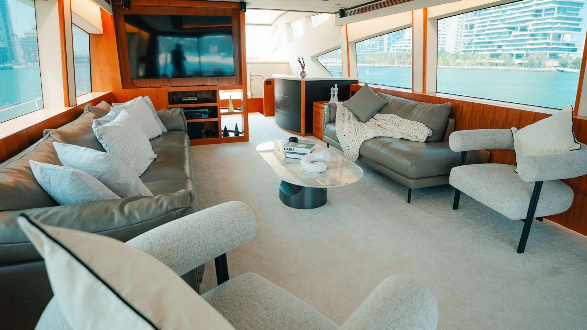 Dubai Marina Yacht Tour with Live BBQ Lunch - 2 Hours