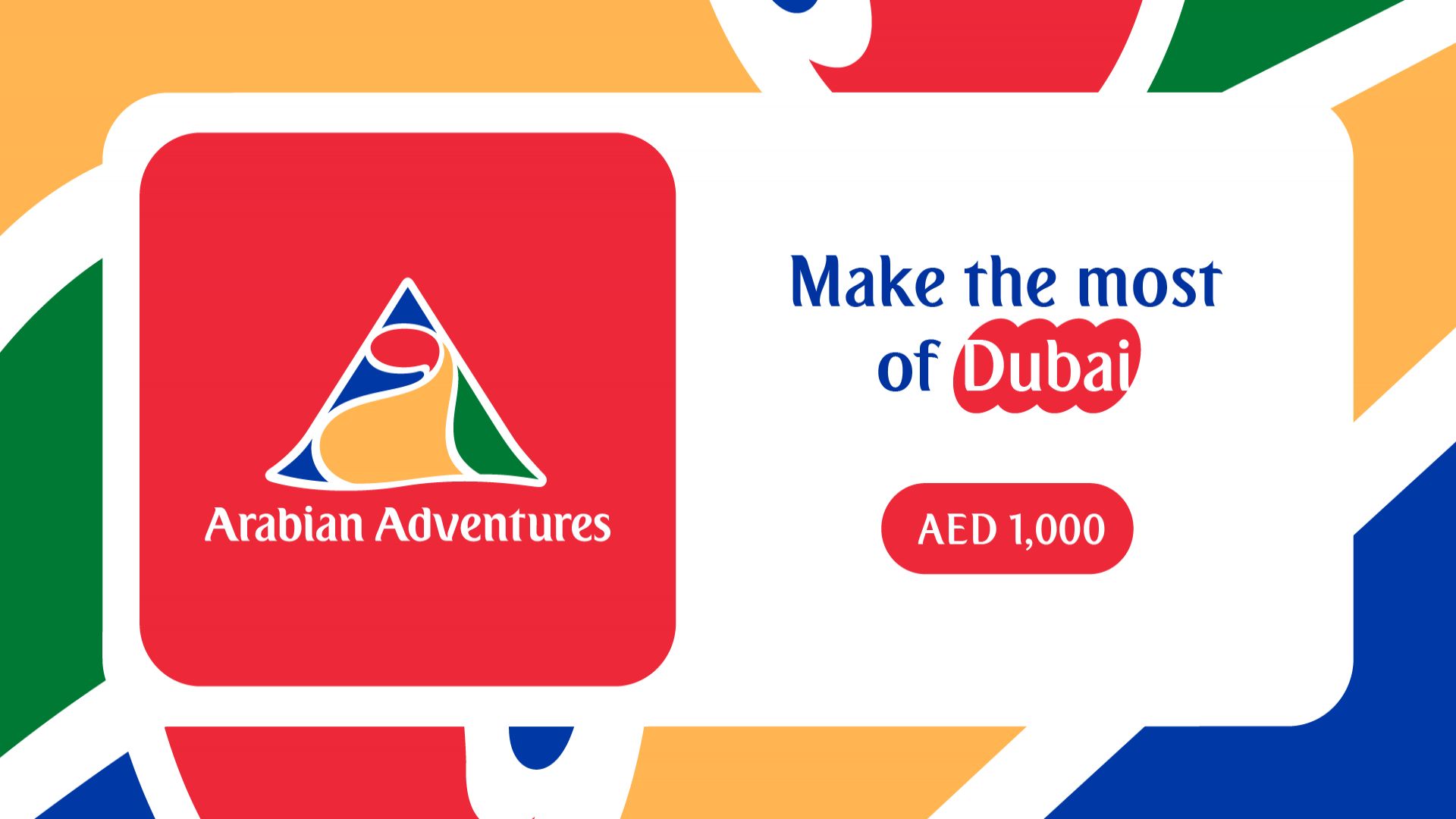 1000 AED Gift Voucher from Arabian Adventures In Resort