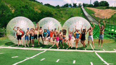 Zorbing at Outdoor Gravity Park