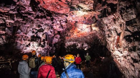 The Lava Tunnel & Whale Watching from Reykjavik with Transfers