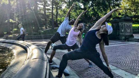 Central Park Sunrise Yoga Walk