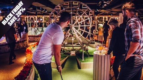 BF Offer Crazy Golf, Food and Drink Experience at Swingers, The Crazy Golf Club for Two People