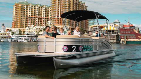 25’ Single Deck Pontoon Boat up to 12 people