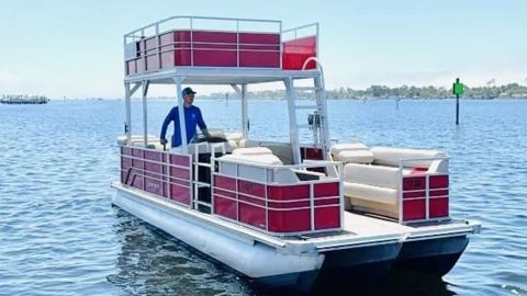 Deluxe Sun Deck 90 HP Pontoon