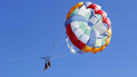 Parasailing Out of  Happy Harbor Marina