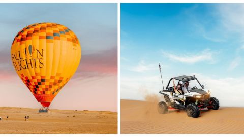 Dubai Premium Hot Air Balloon Adventure with Quad Bike Ride & Private Transfers (06 Guests)