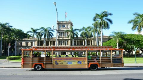 Waikiki Trolley 1 Day - Green & Pink Lines