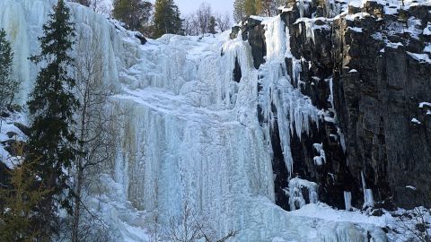 Korouoma Canyon Frozen Waterfalls