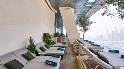 Rise with AURA, Sunrise Pool Experience - Marina View 2nd Row beds