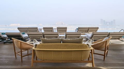 Night Swim - Evening Pool Experience, Palm View sofa seating