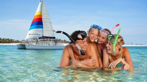 Shell Island Snorkel and Dolphin Catamaran Cruise with Island Time 