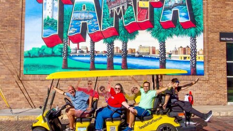 Guided Tampa Sightseeing Tour in a Deluxe Street Legal Golf Cart