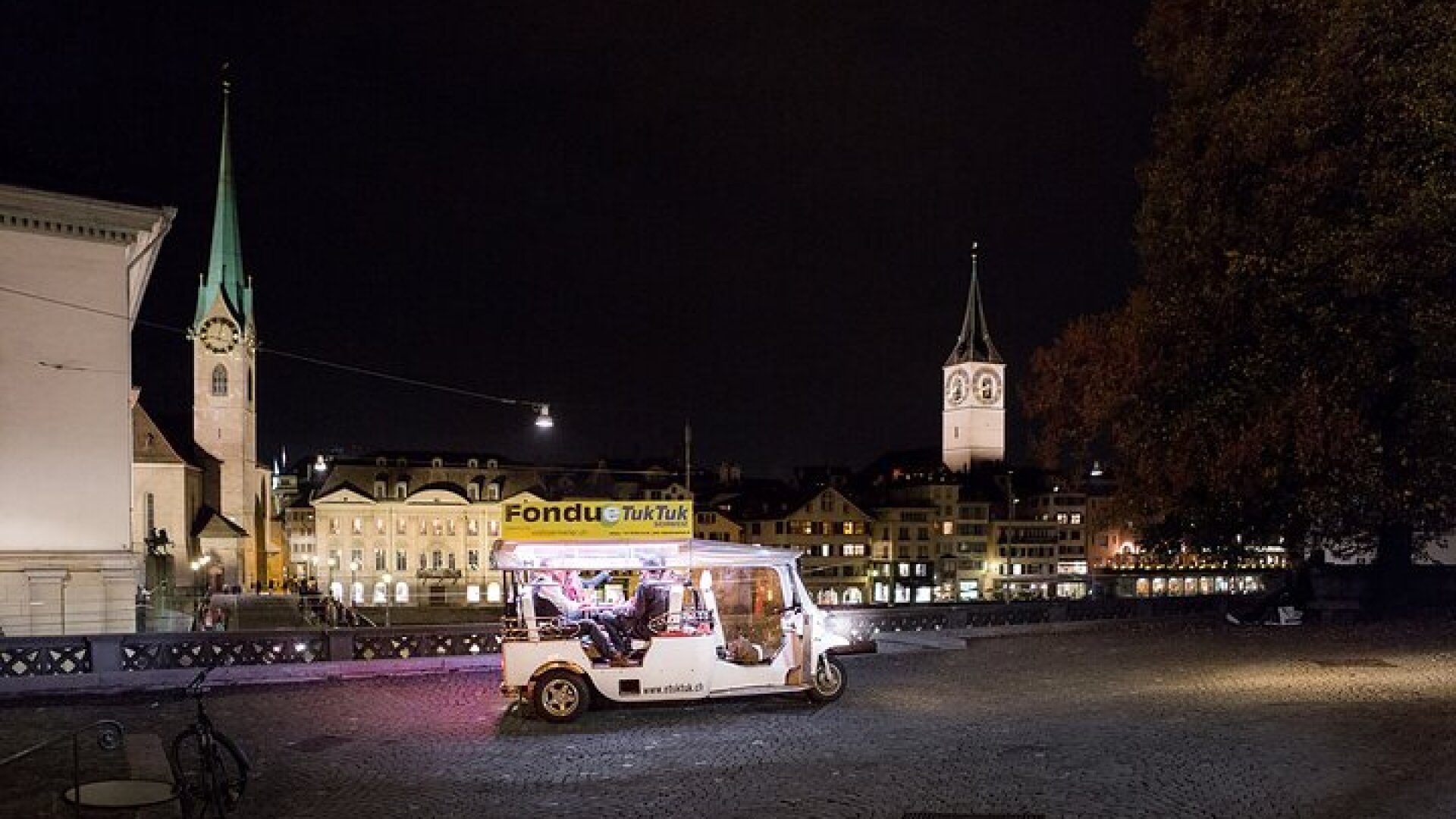 Zurich eTukTuk Private Tour - with Cheese Fondue and Wine
