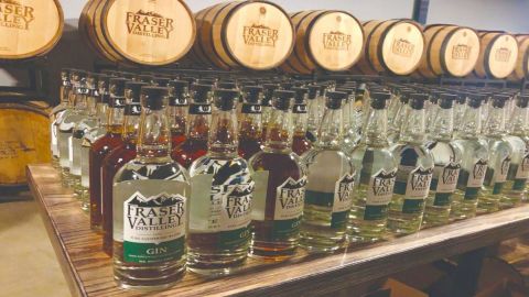 Flight of choice at Fraser Valley Distilling