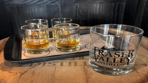 Flight of choice at Fraser Valley Distilling