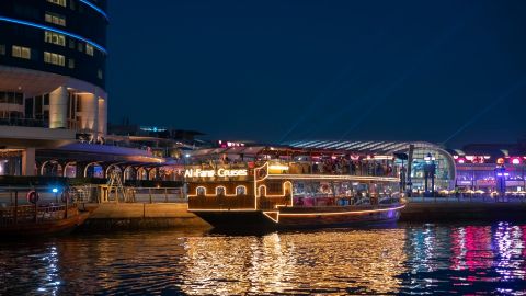 Luxury Dubai Canal Cruise with La Perle Silver Tickets and Transfers