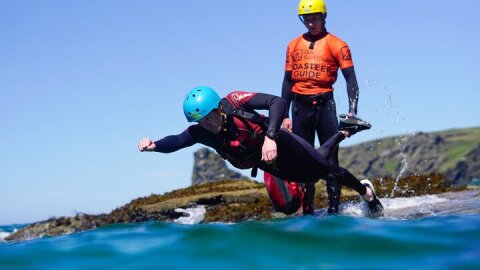 Coasteering Adventures in Bossiney Cove, Bude, and Cornwall