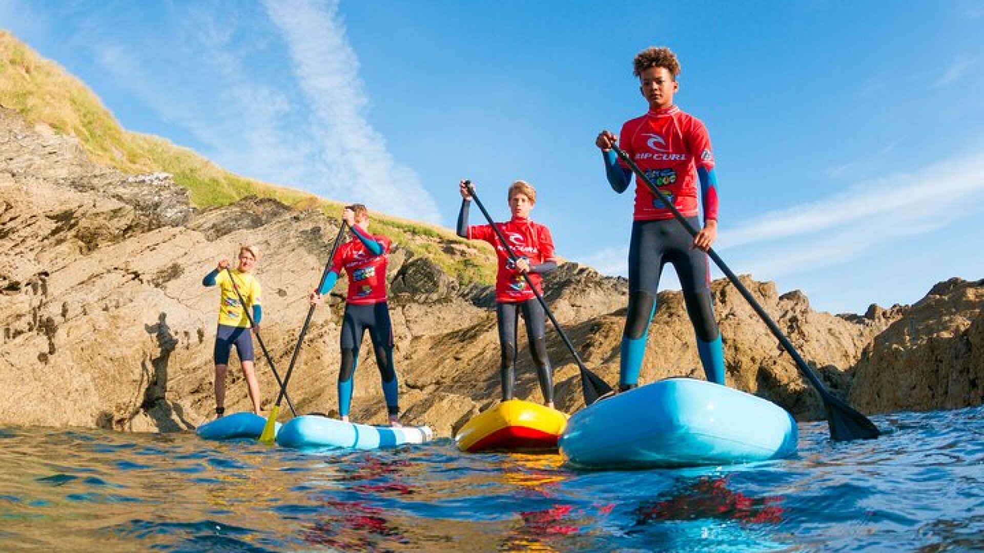 Paddleboarding Around Newquay\'s Coastline