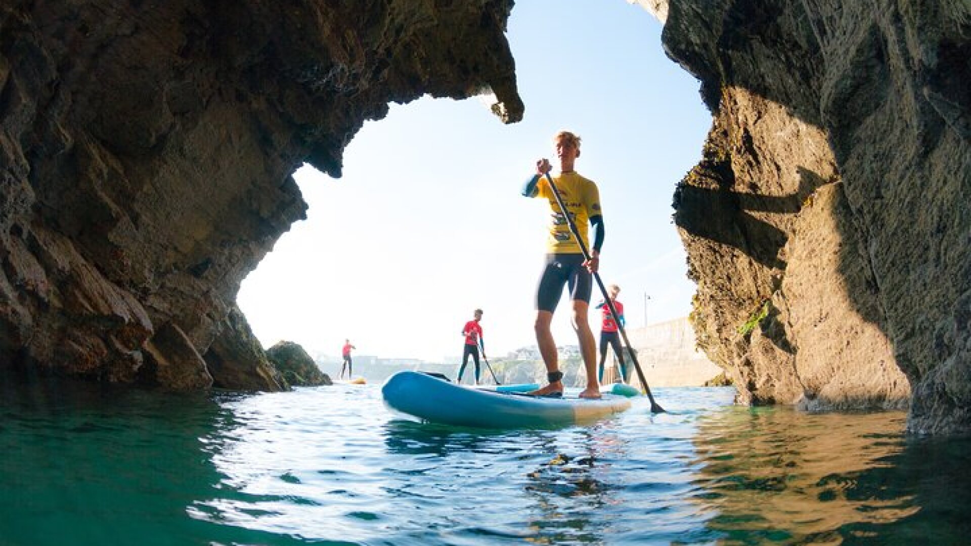 Paddleboarding Around Newquay\'s Coastline