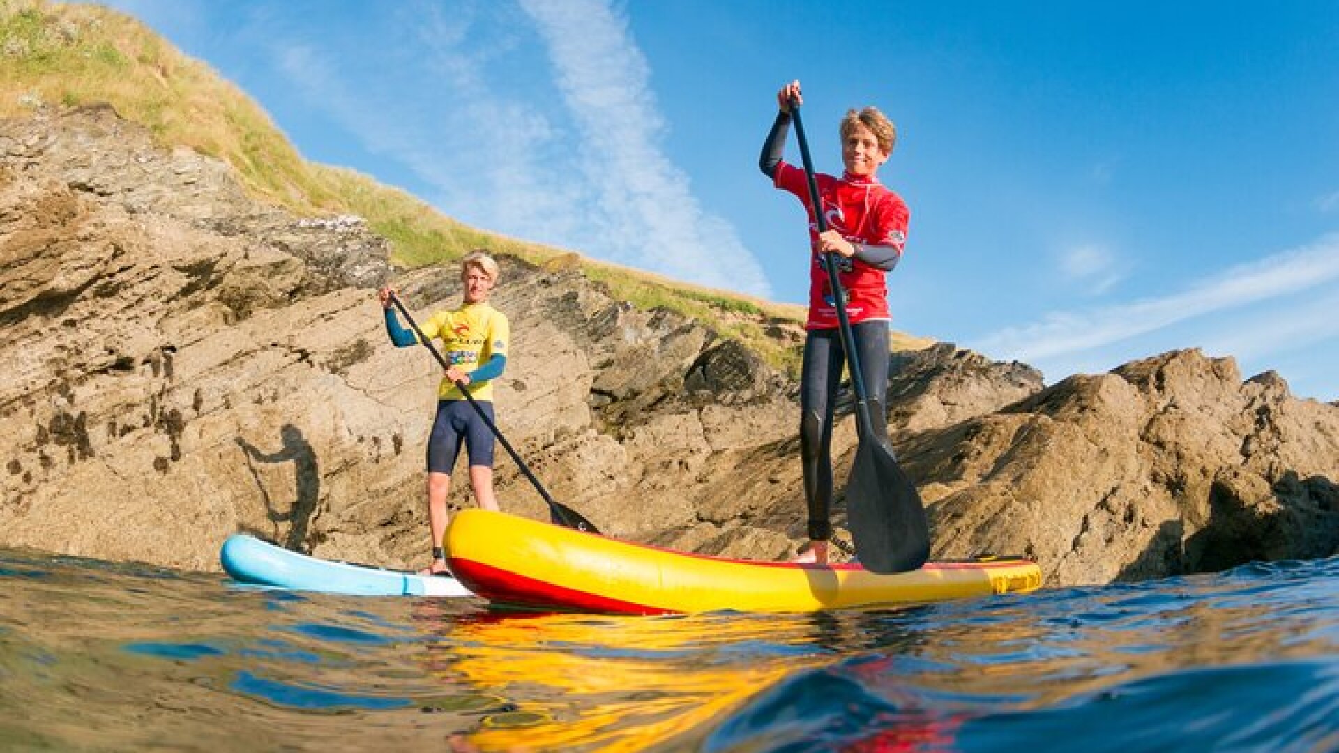 Paddleboarding Around Newquay\'s Coastline