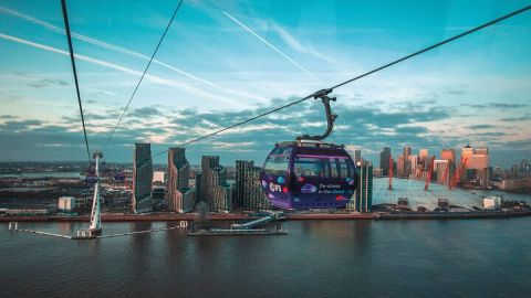 London: IFS Cable Car + Uber Boat One Way River Thames Cruise