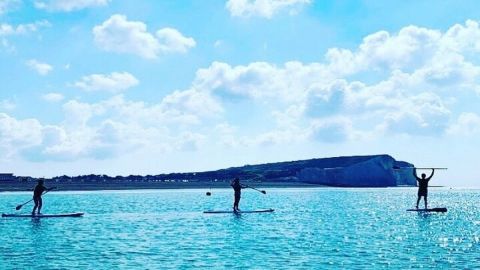 Paddle Boarding with Seven Sister View 