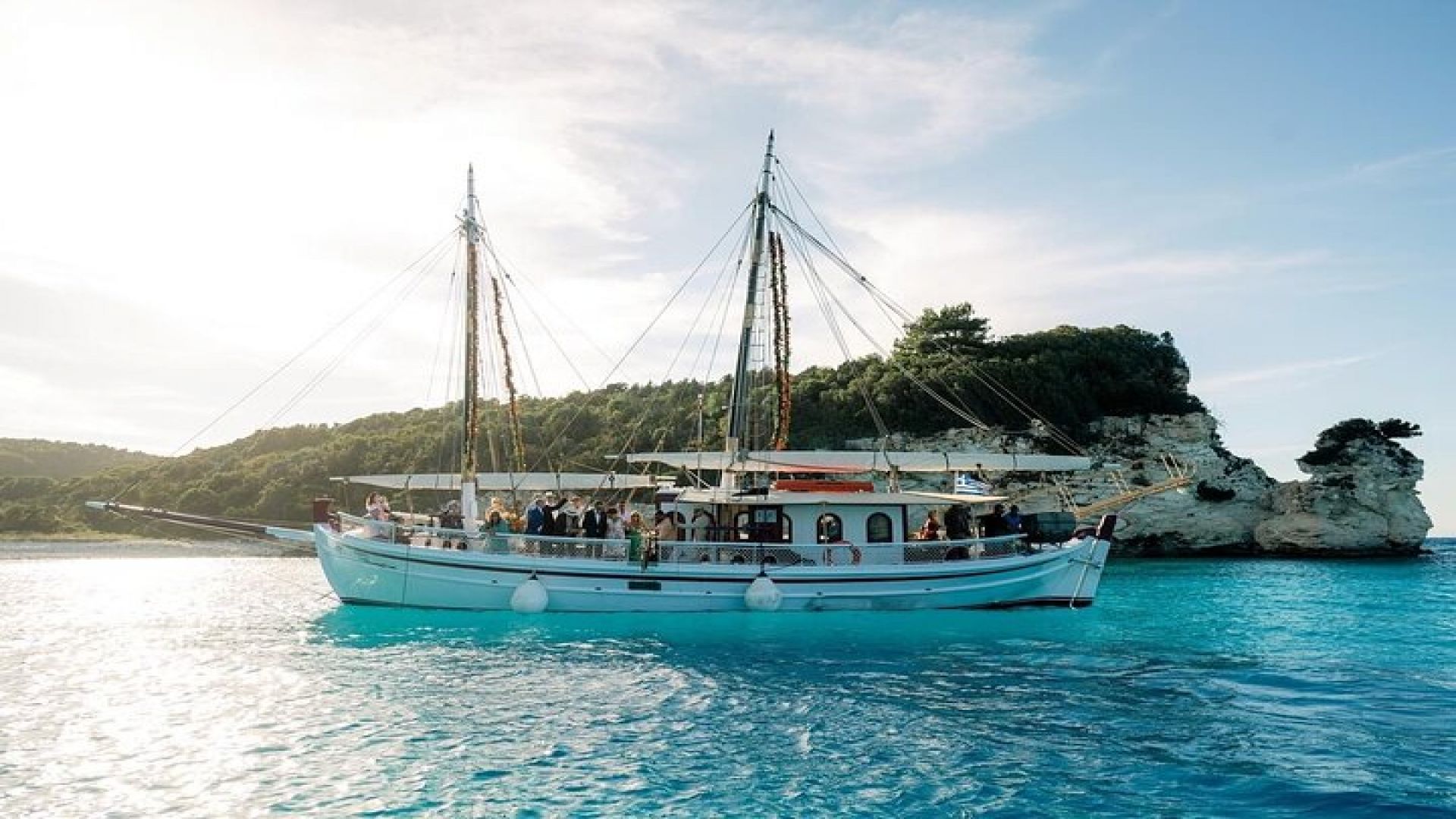 Full Day Cruise from Corfu in Classic Wooden Vessel, Swim & BBQ