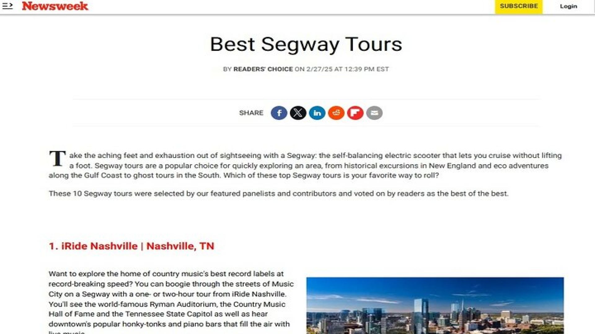Guided Segway Tour of Downtown Nashville