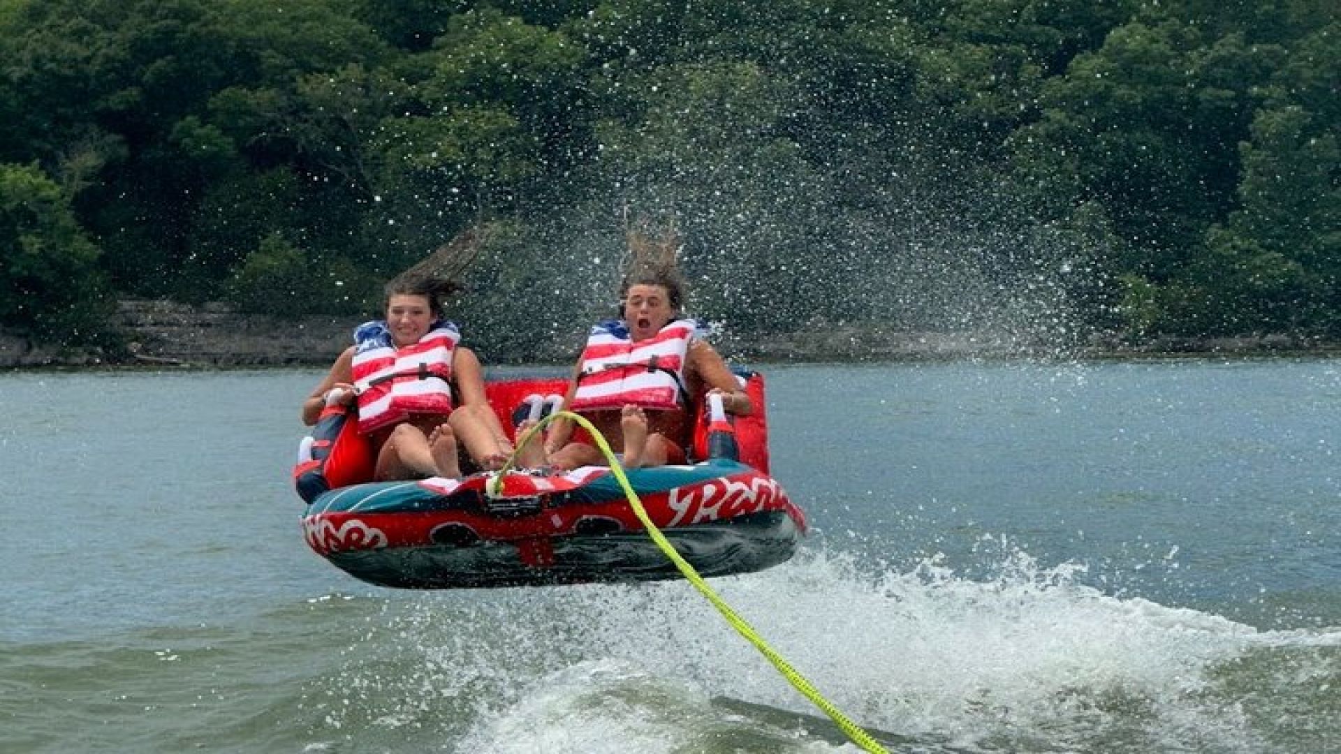 30ft Double Decker Triple Slide Party Boat with Captain up to 22