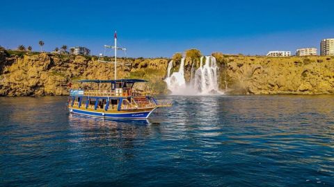 Antalya Relaxing Boat Tour Visiting Duden Waterfall