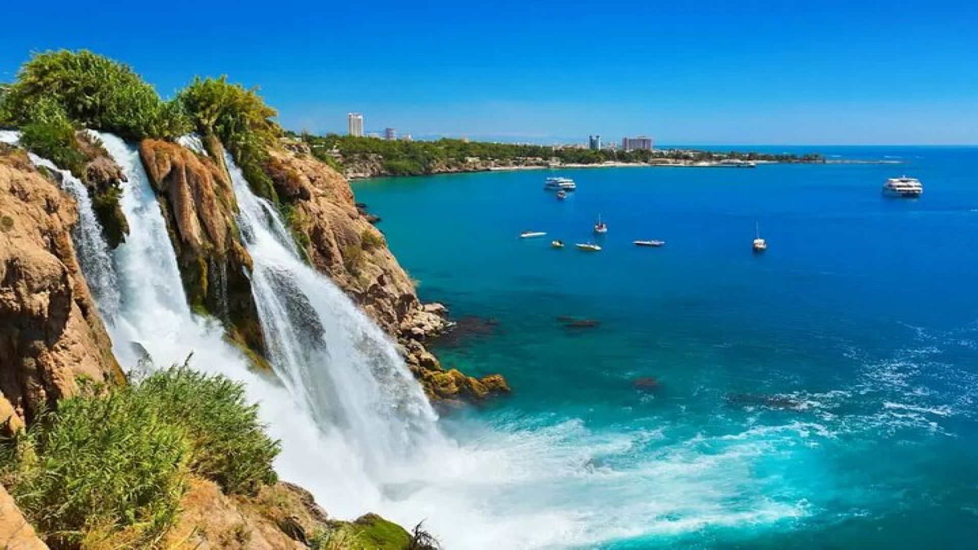 Antalya Relaxing Boat Tour Visiting Duden Waterfall